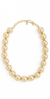 Kenneth Jay Lane Polished Gold Bead Necklace Polished Gold One Size