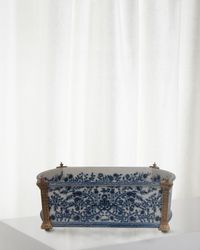 Blue and White Planter