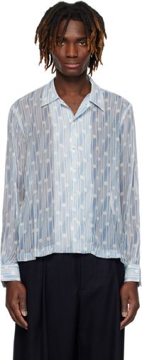 Bode Blue Meridian Shirt