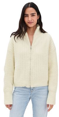 GUIZIO Mila Zip Up Ivory L