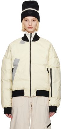 Templa Beige Stand Collar Down Jacket