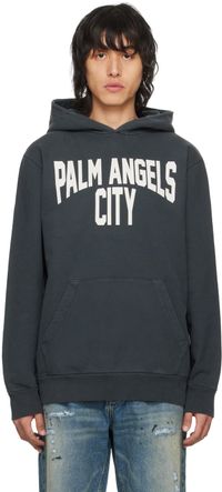 Palm Angels Gray City Washed Hoodie