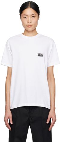 WACKO MARIA White Embroidered T-Shirt