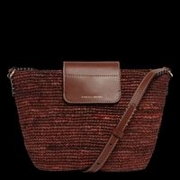 Vanessa Bruno - Sac panier bandoulière en raphia - Taille Unique - Marron