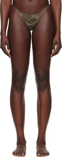 Diesel Khaki Savage X Fenty Edition Camo-Lace-String Thong