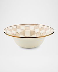 Mocha Check Serving Bowl