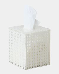 Reed Tissue Box, White