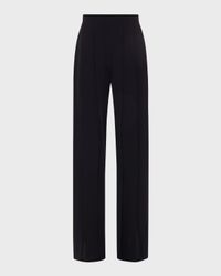 Nova Mid-Rise Wide-Leg Pleated Pants