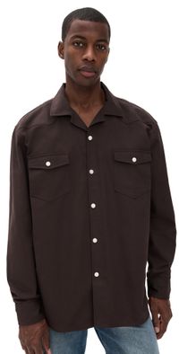 OAS Clint Shirt Dark Brown XL
