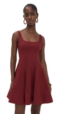 STAUD Wells Mini Dress Sangria 6