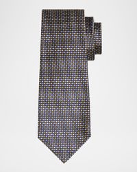 Men's Silk Woven Ovals Seven-Fold Tie