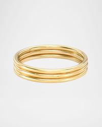 14k Gold Trio Band Ring, Size 6 and 7