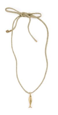 HART Gold Metallic Necklace Cord and Fish Charm Gold One Size