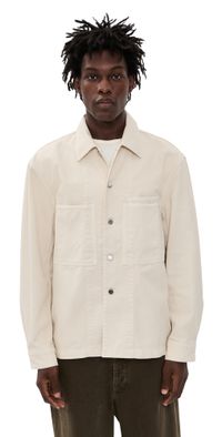 Lemaire Workwear Overshirt Denim Snow Clay 46