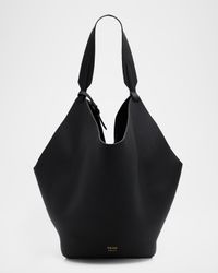 Lotus Medium Pebbled Leather Tote Bag