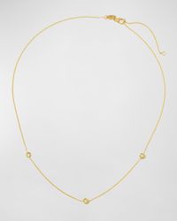 18k White & Yellow Gold 3-Diamond Necklace