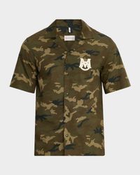 Men's Monogram Camouflage Poplin Camp Shirt