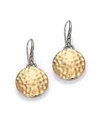 Palu 18K Yellow Gold & Sterling Silver Hammered Disc Drop Earrings - Gold