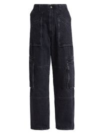 Women's Loose-Fit Cargo Pants - Faded Black - Size 25