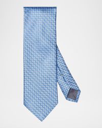 Men's Geometric Woven Silk Tie