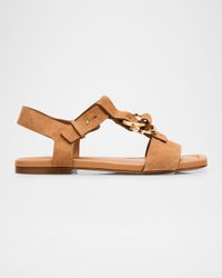 Nimi Suede Ring T-Strap Sandals