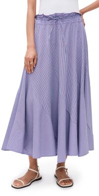 Polo Ralph Lauren Stripe Circle Skirt 1906 Medium Blue-Red Multi 12