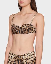 Leo Printed Balconette Bikini Top