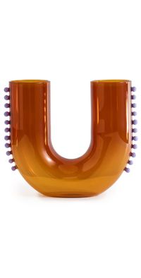FAZEEK Pearl U Vase Amber/Lilac One Size