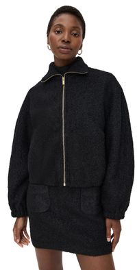 Amanda Uprichard Como Bomber Jacket Black M