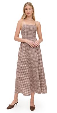 POSSE Callie Dress Petite Mocha Gingham XXL