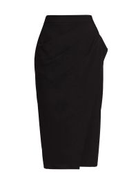 Women's The Vivienne Wrap-Front Skirt - Noir - Size 16