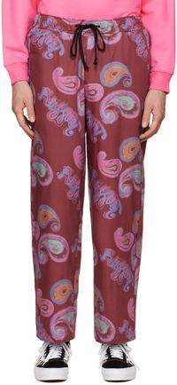 Rassvet Red Graphic Print Trousers