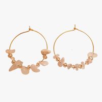 Ginandger - Boucles d'oreilles quartz rose - Taille Unique - Bleu
