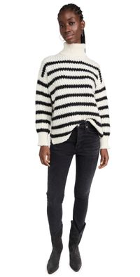 Line & Dot Ariel Sweater White/Black M