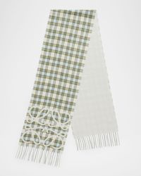 Check Anagram Silk-Cashmere Scarf
