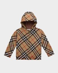 Boy's Jimmy Check-Print Hoodie, Size 6M-2