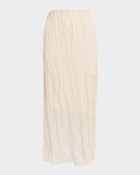 James Crinkled Cotton Midi Skirt