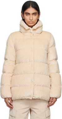 Moncler Yellow Cochevisse Corduroy Short Down Jacket