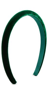 Jennifer Behr Tiana Headband In Velvet Emerald One Size