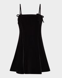 Heavy Velour Strappy Mini Dress