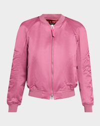 Rayon Satin Bomber Jacket