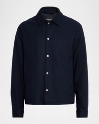 Men's Cashmere and Polyester Snap-Front Blouson