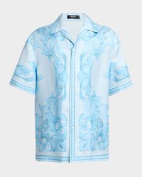 Men's Silk Barocco Short-Sleeve Shirt