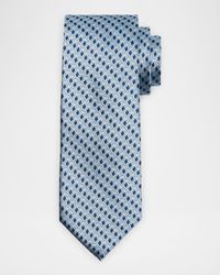 Men's Stepweave Geometric Silk Tie