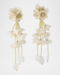 Gradient Flower Drop Earrings