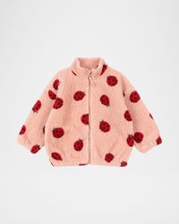 Girl's Jody Teddy Fleece Jacket, Size 12M-10