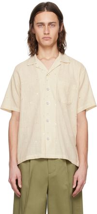 Kartik Research Chemise blanc cassé à paillettes