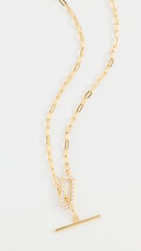 SHASHI Jade Pave Necklace Gold One Size