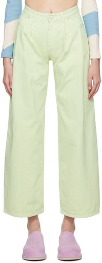 Kijun Green Pleated Trousers