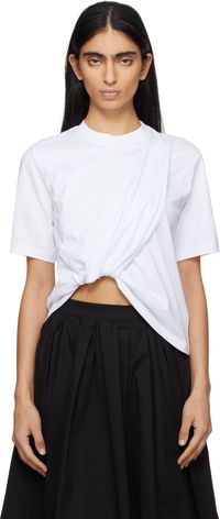 MSGM White Gathered T-shirt